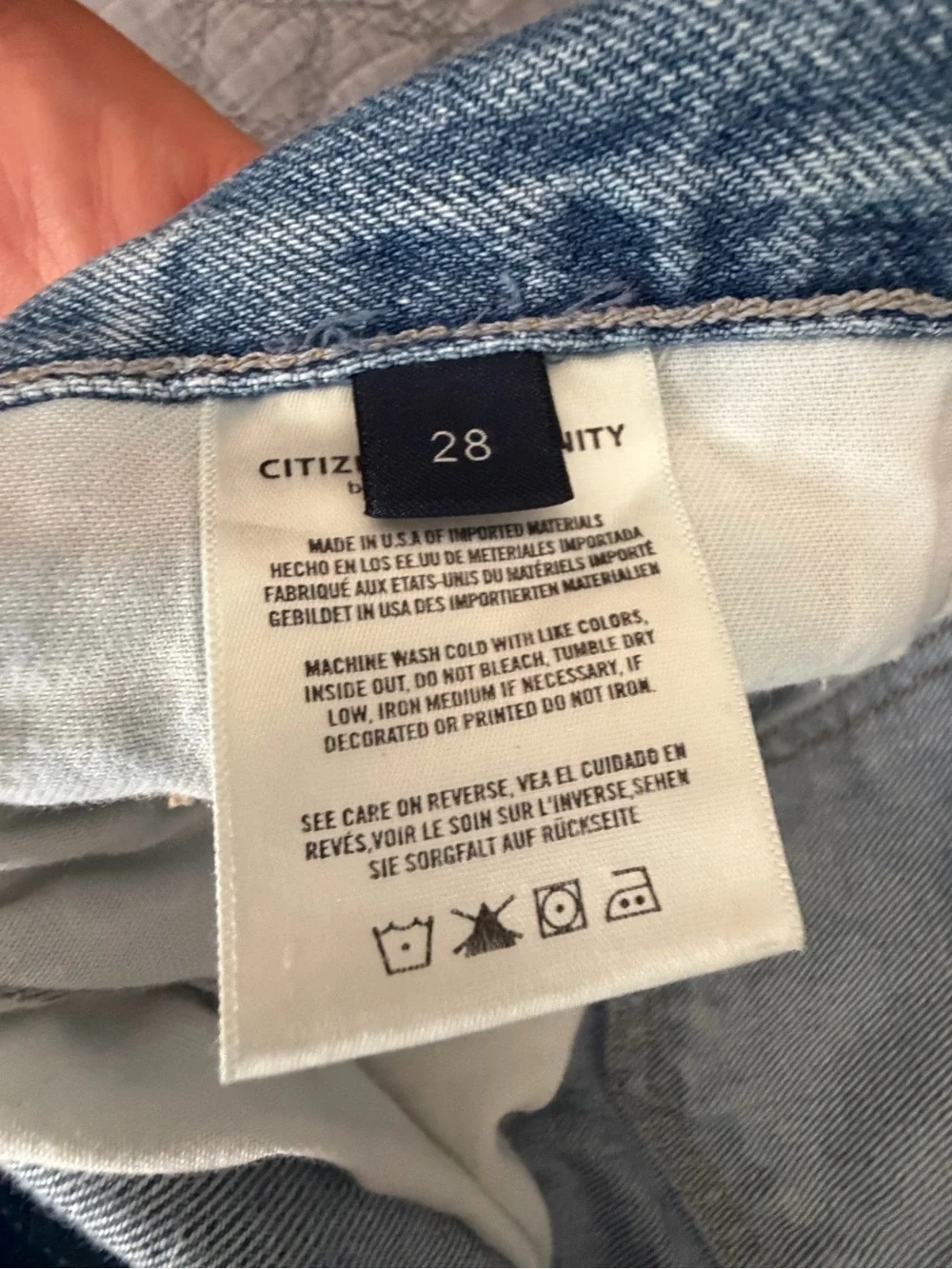 Citizens of Humanity Premium Vintage Emerson Slim Boyfriend Patchwork Jeans 28